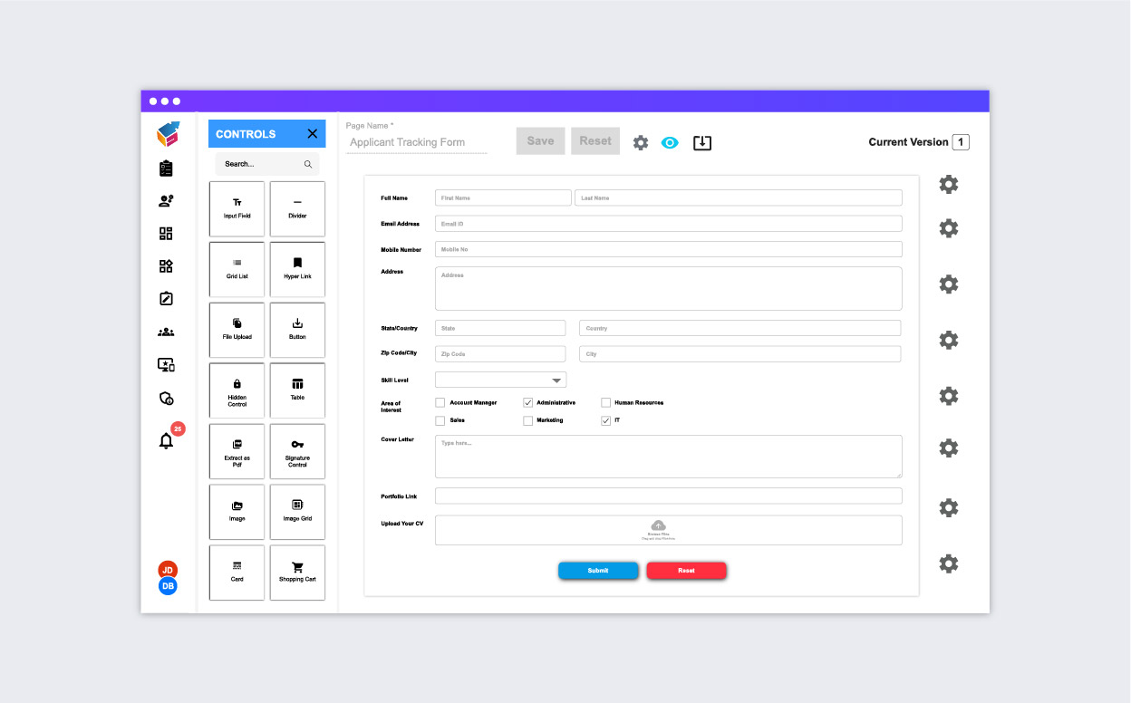 New Applicants Tracking Form Templates