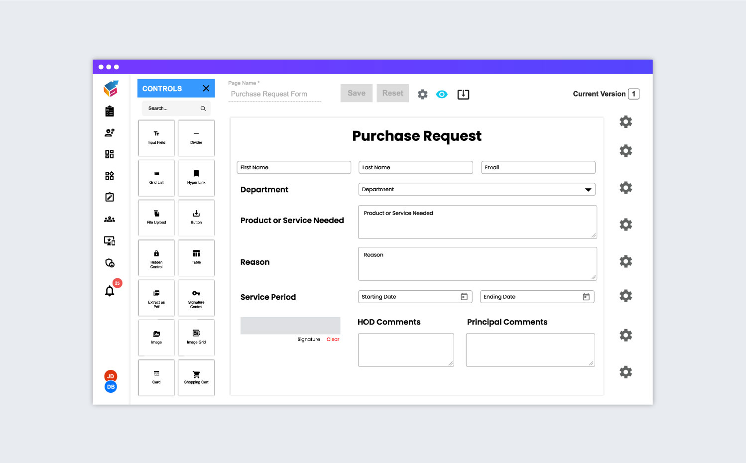 School Purchase Request Form